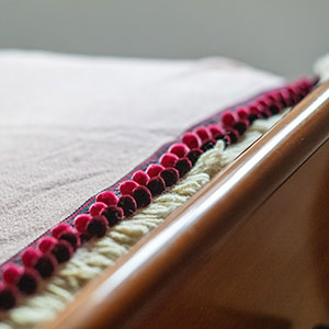  Each room in the cottage contains the beautiful Welsh blankets and textiles made by Nicola Daley from the wool from Beili Glas